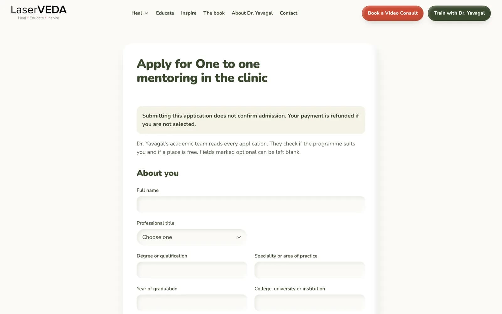 Doctors apply before they pay