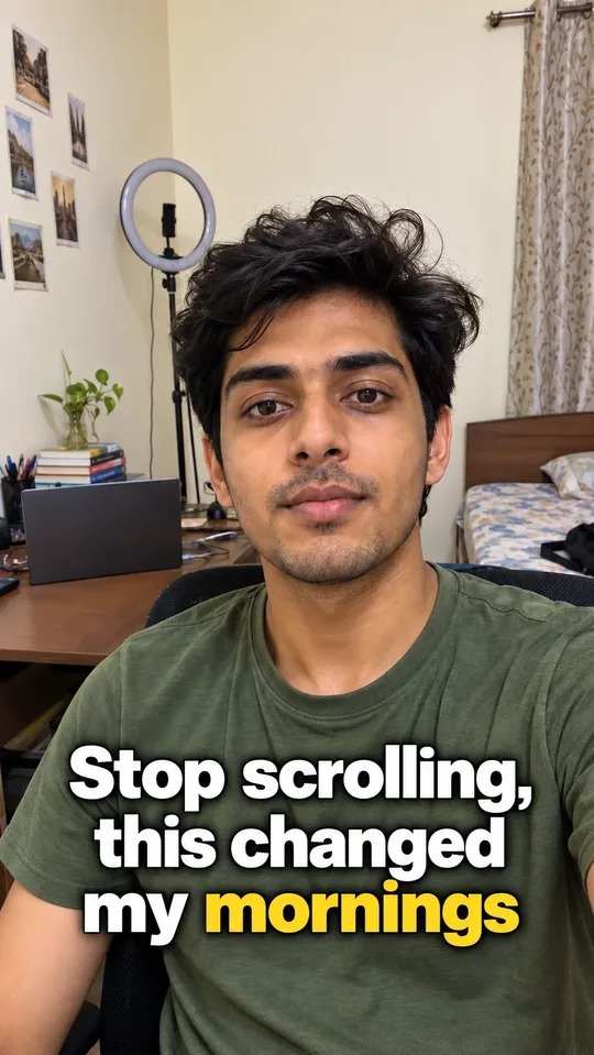 The same video after editing, with captions